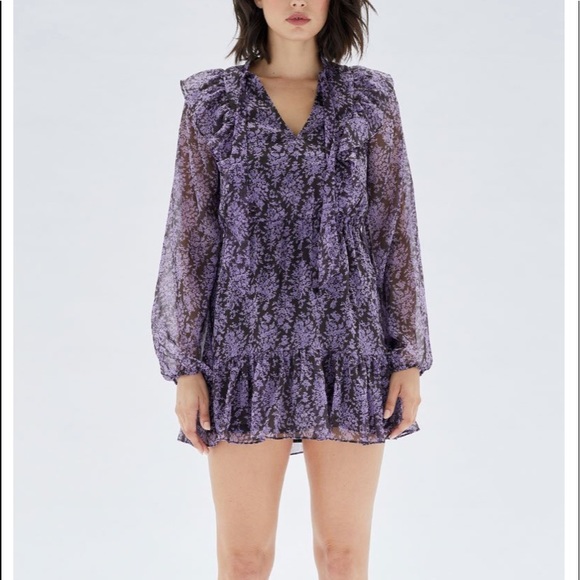 MINKPINK Dresses & Skirts - MINKPINK ADALANE TIE FRILL MINI DRESS